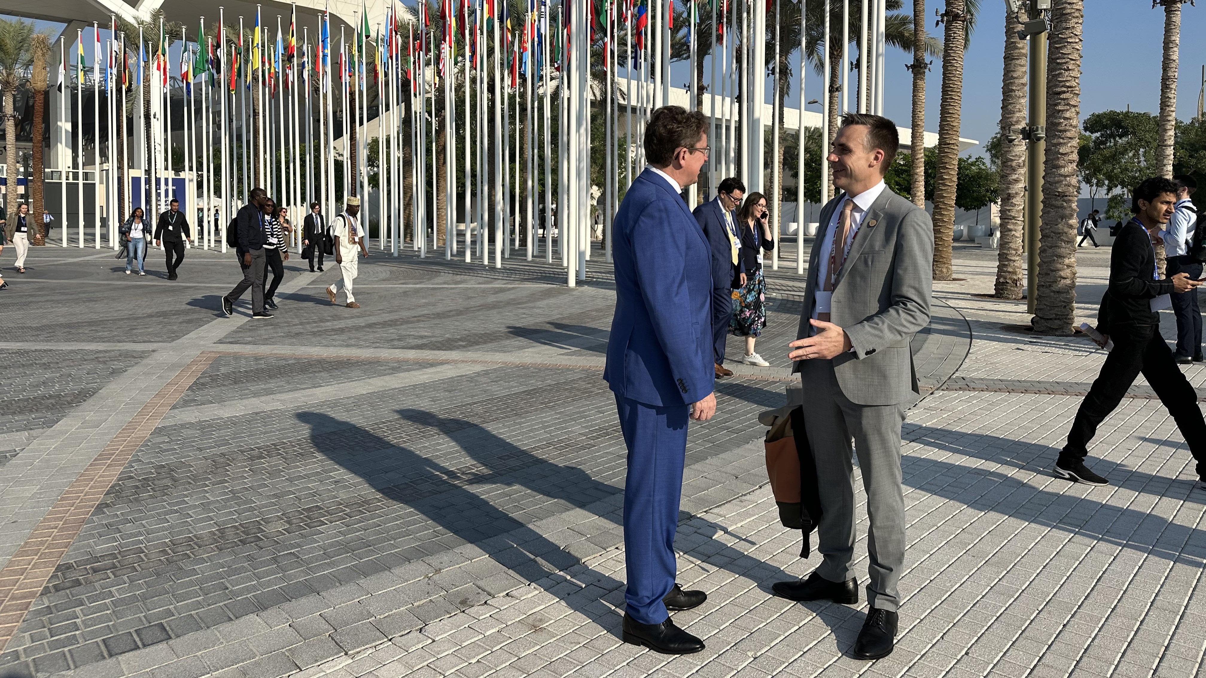 Il consigliere federale Albert Rösti e Ambasciatore per l'Ambiente Felix Wertli